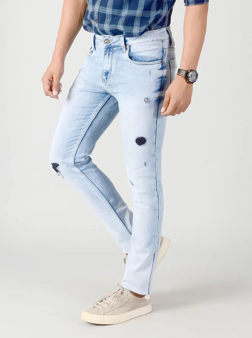 Parsian Blue Washed Slim Fit Jeans | JadeBlue