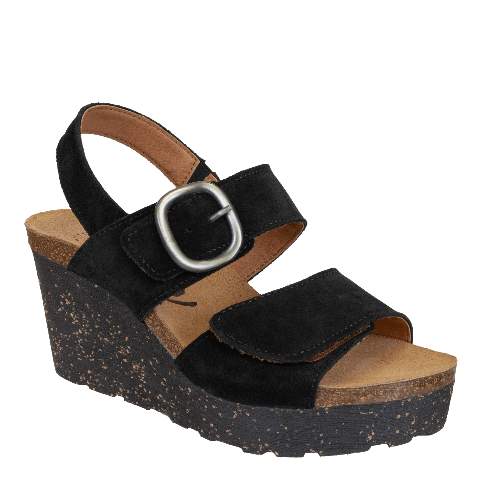 PEASANT in BLACK Wedge Sandals