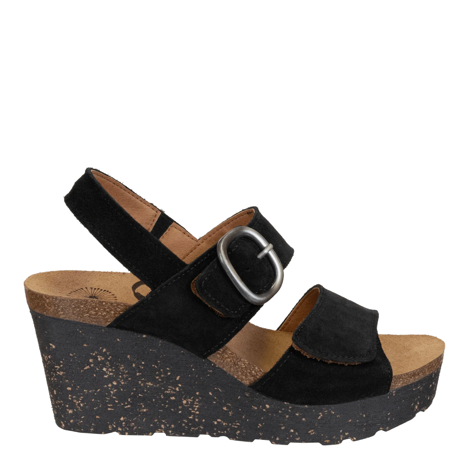 PEASANT in BLACK Wedge Sandals