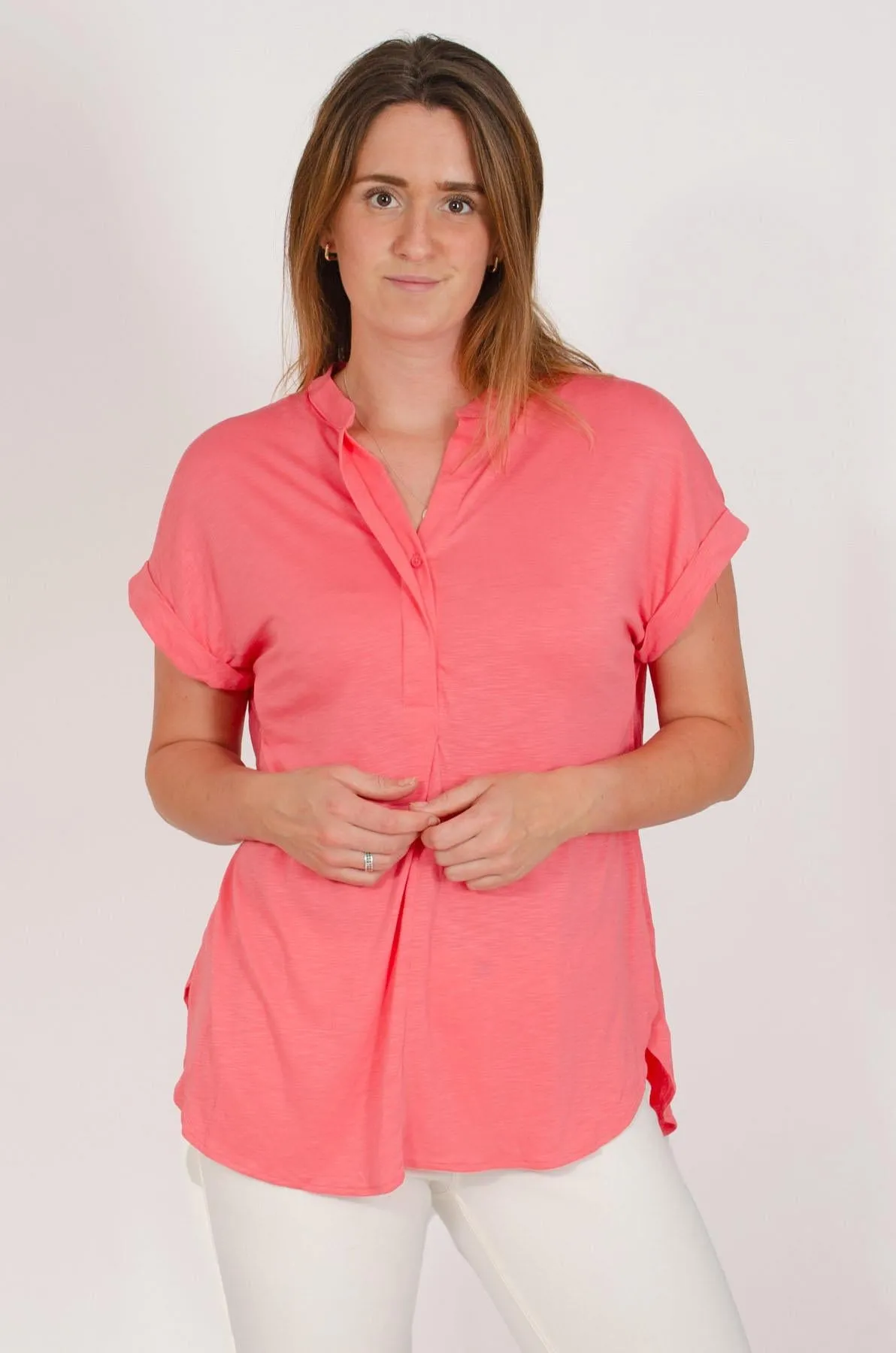 Pleat Front Jersey Top