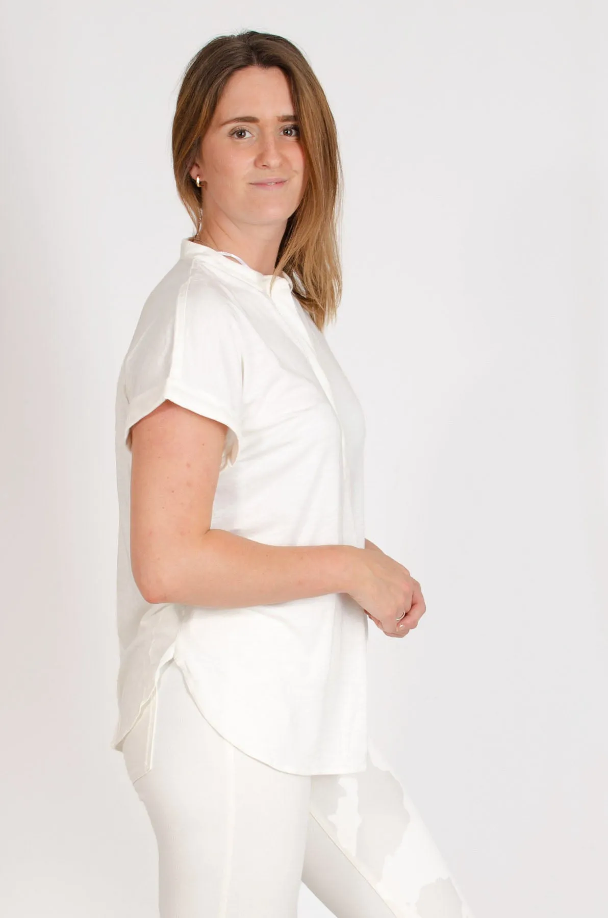 Pleat Front Jersey Top