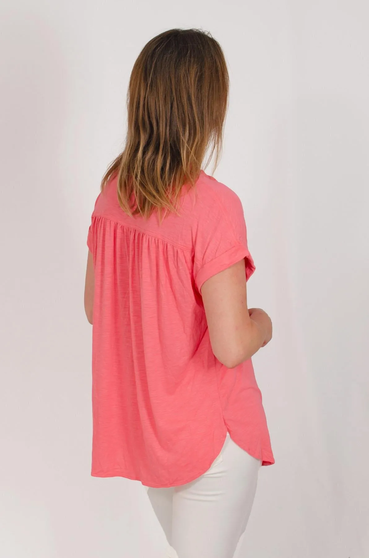 Pleat Front Jersey Top