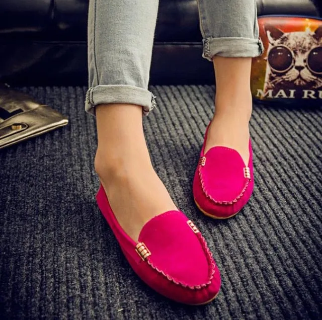 Plus Size 35-43 Women Flats shoes 2019 Loafers Candy Color Slip on Flat Shoes Ballet Flats Comfortable Ladies shoe zapatos mujer