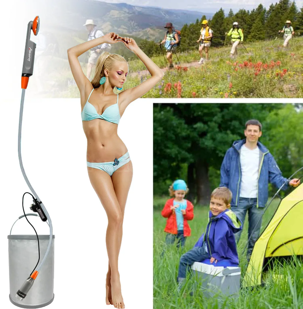 Portable Camping Shower Pump with USB Rechargeable Battery Bidet