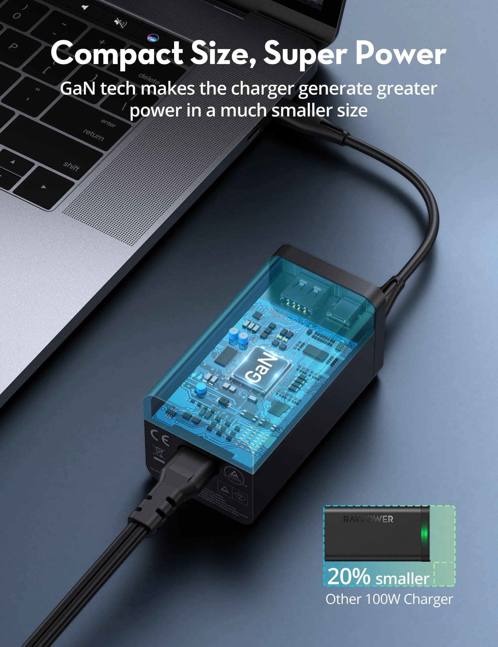 RAVPower 120W 4-Port Desktop USB Charging Station