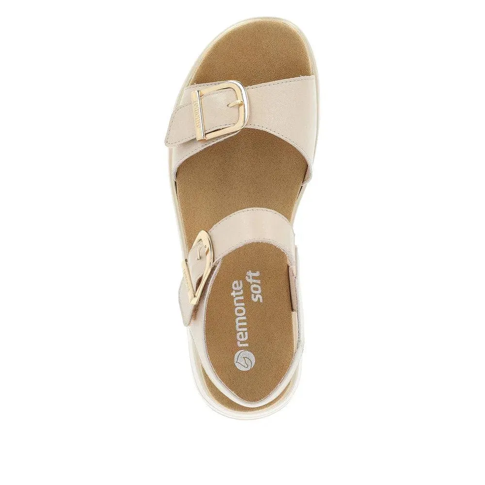 Remonte D1J51-80 Lugano Beige Leather Sandals