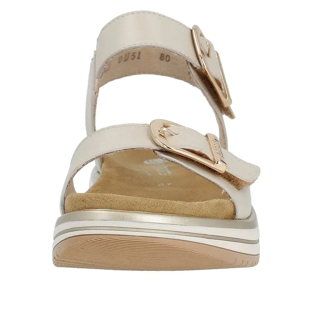 Remonte D1J51-80 Lugano Beige Leather Sandals