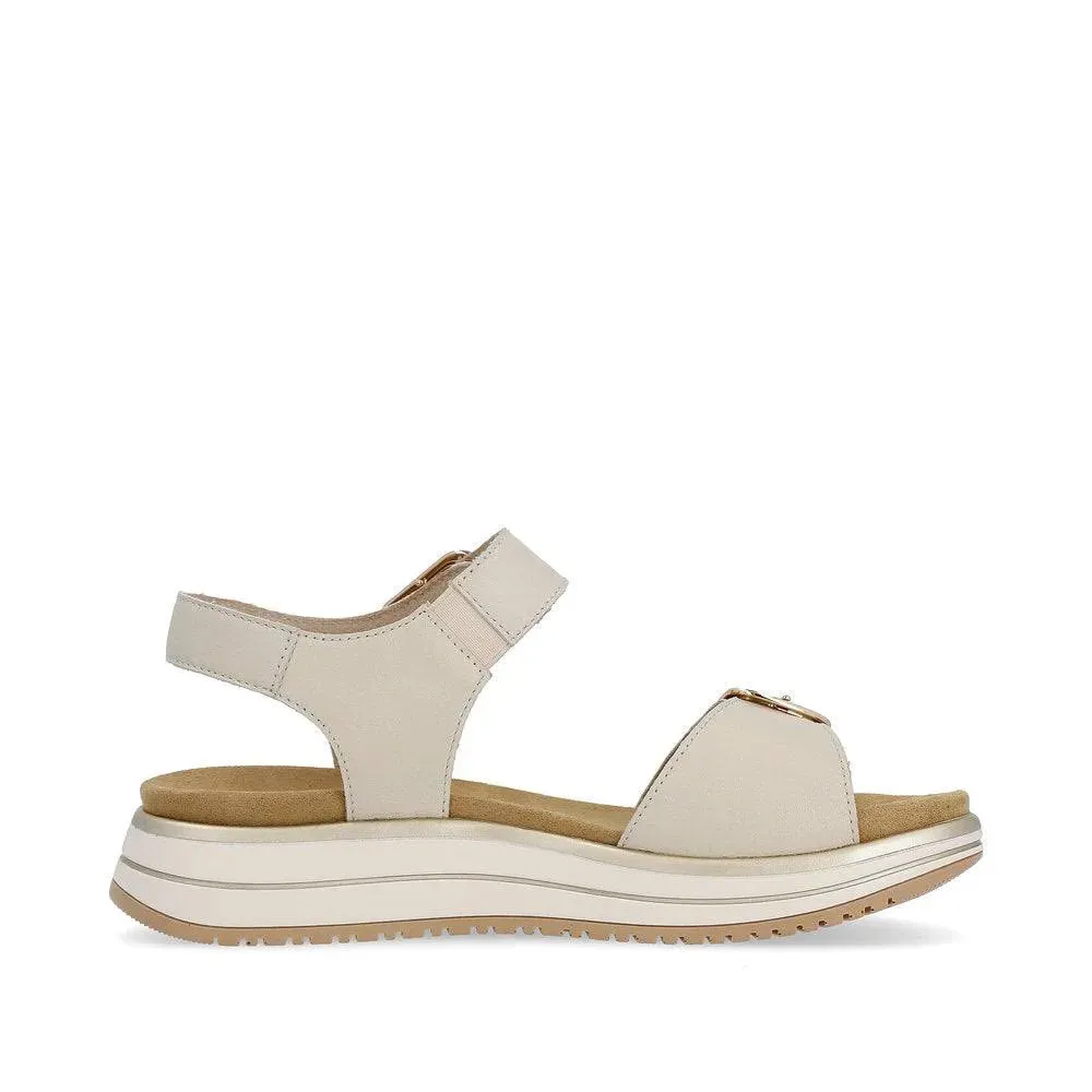 Remonte D1J51-80 Lugano Beige Leather Sandals