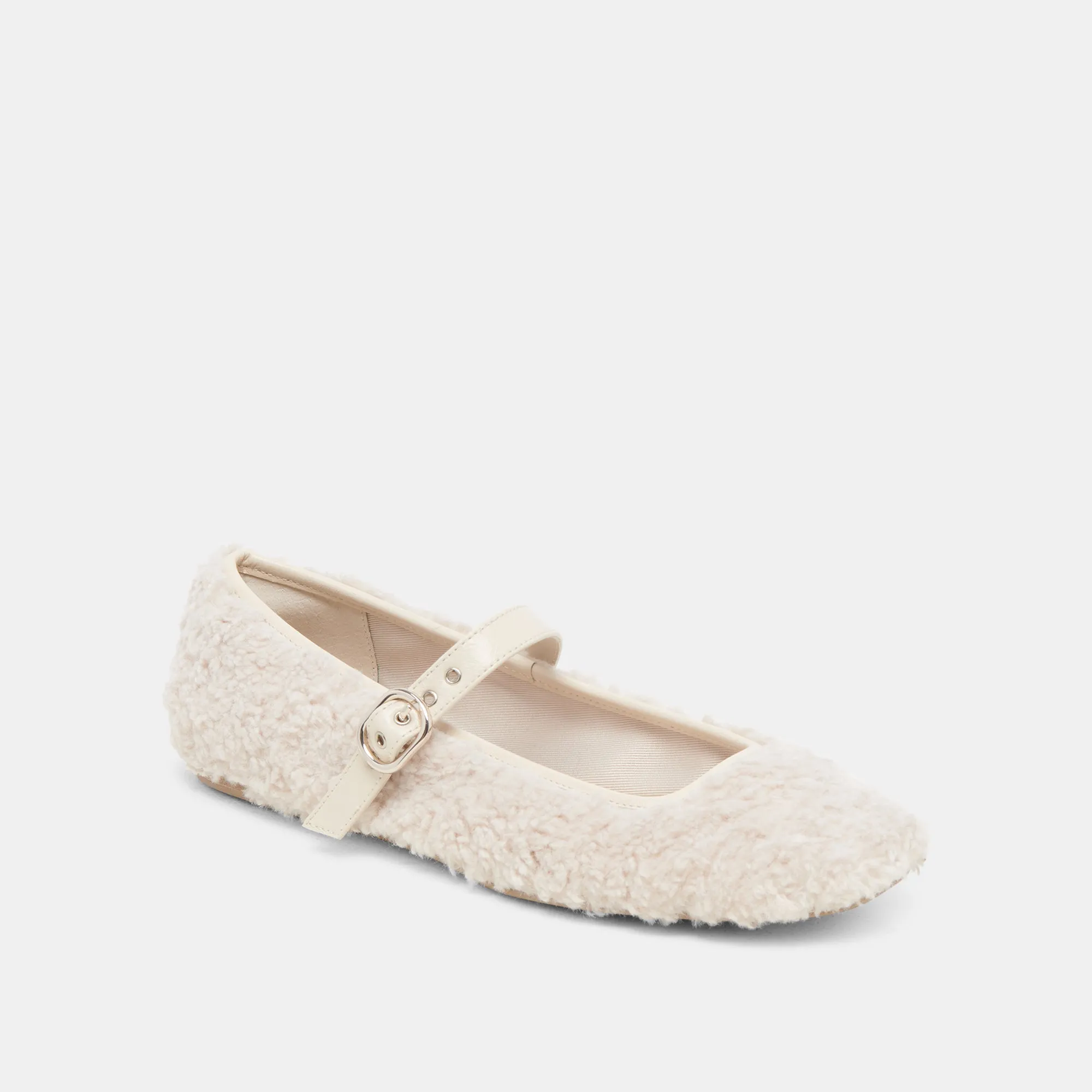 RODNI PLUSH BALLET FLATS CREME PLUSH