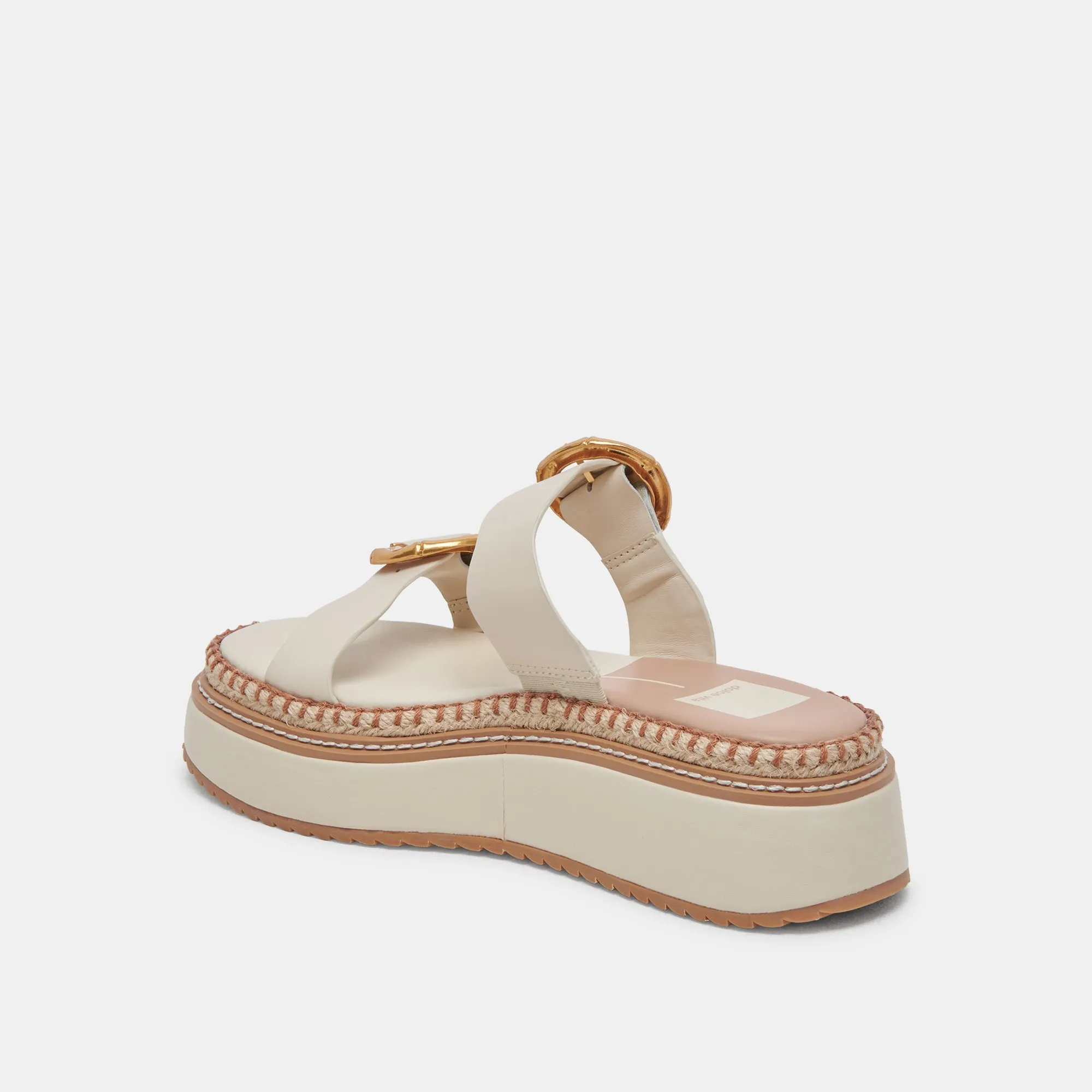 RYSHA SANDALS IVORY LEATHER