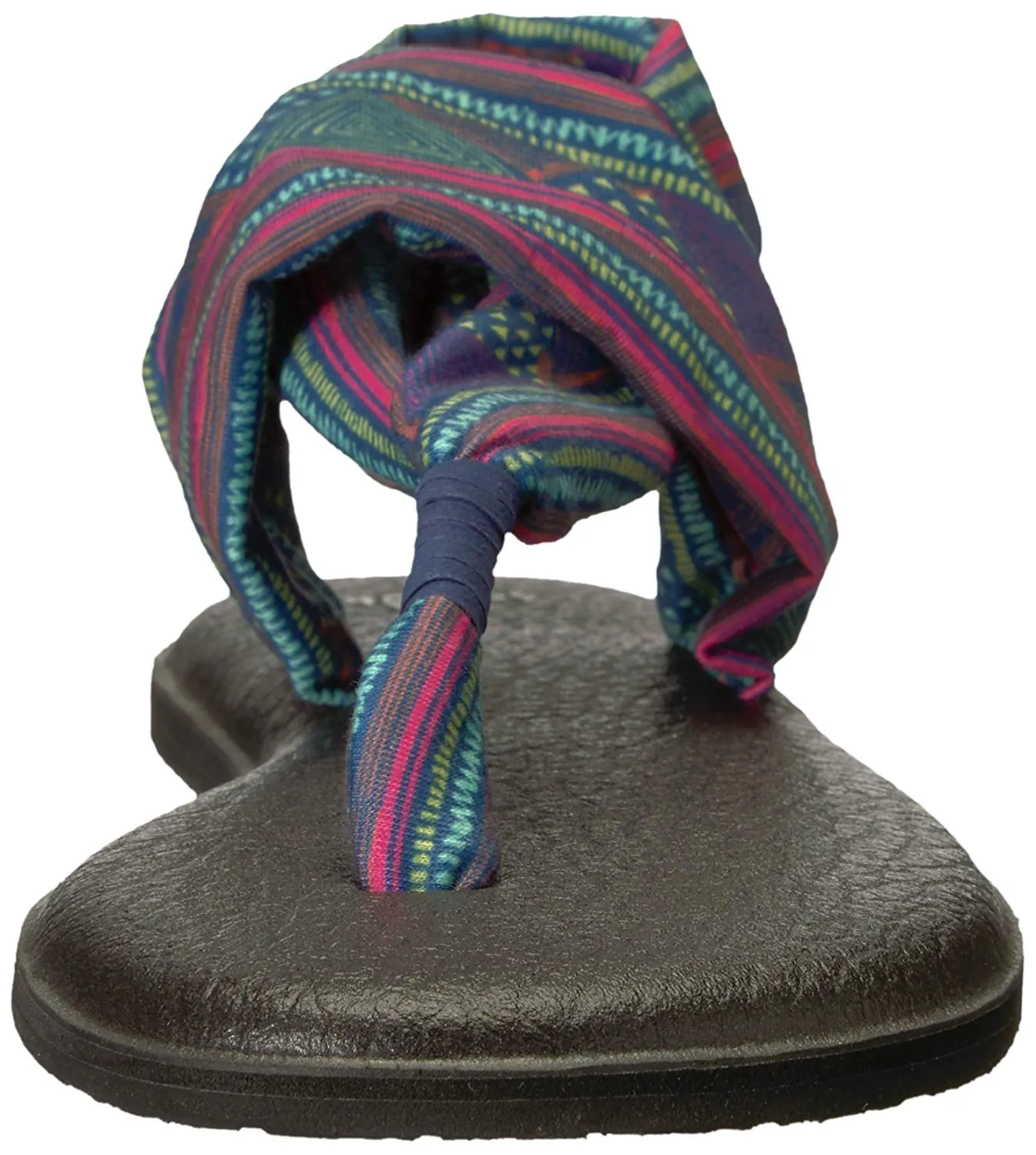 Sanuk Yoga Sling 2 Navy Multi GEO Stripes Sandals - Women's