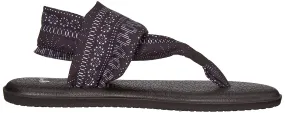 Sanuk Yoga Sling 2 Vintage Black/White Shibori Stripes Sandals - Women's