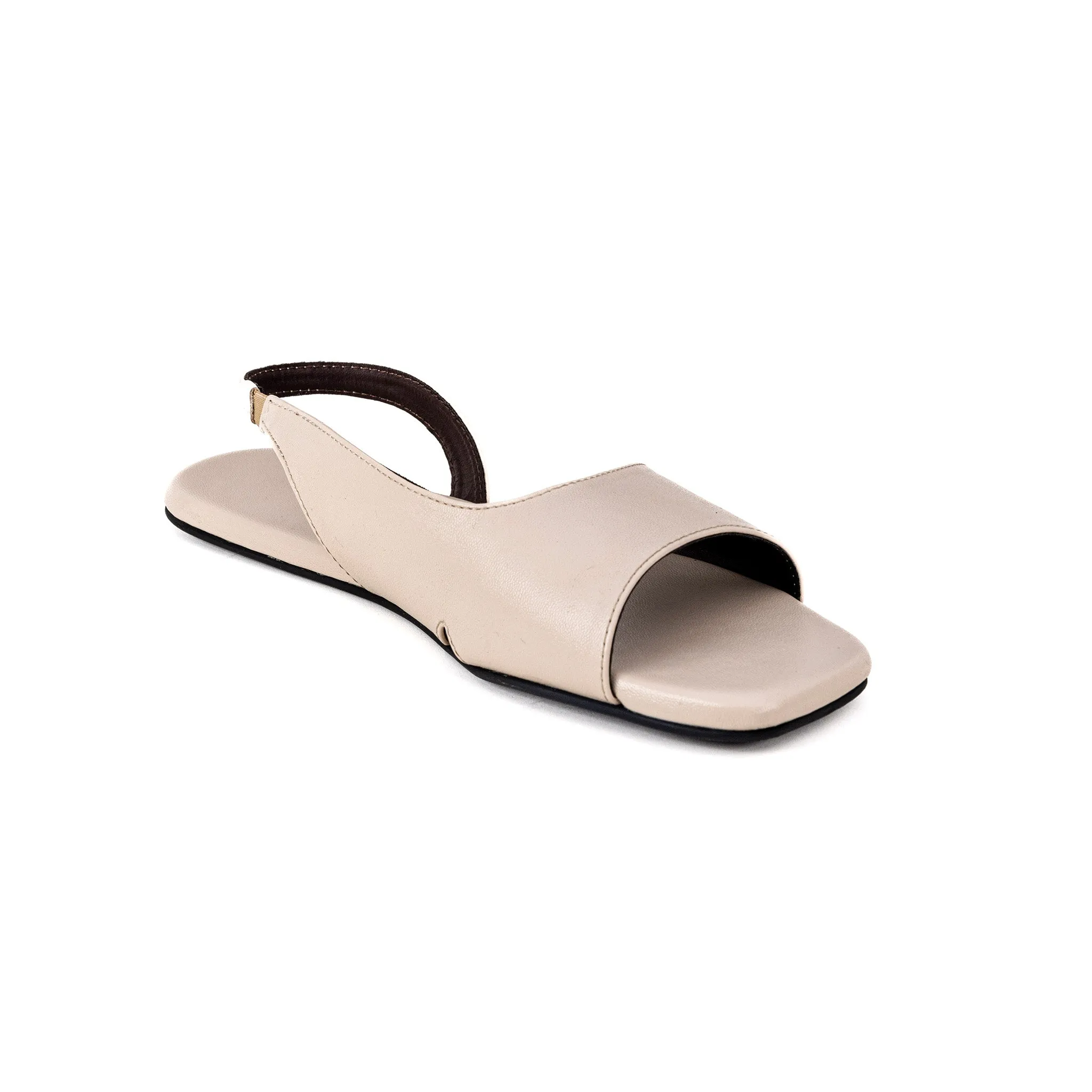 Seashell Slingback Vegan Leather Cream Women Sandals