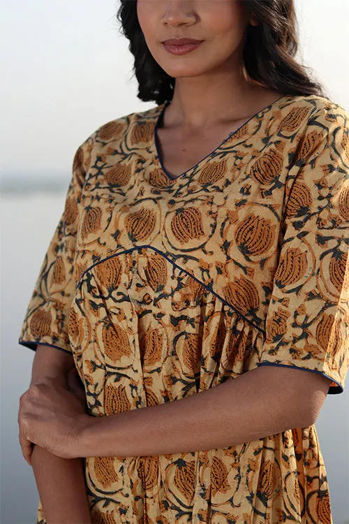 Sootisyahi 'Natural Bliss' Block Printed Cotton Dress