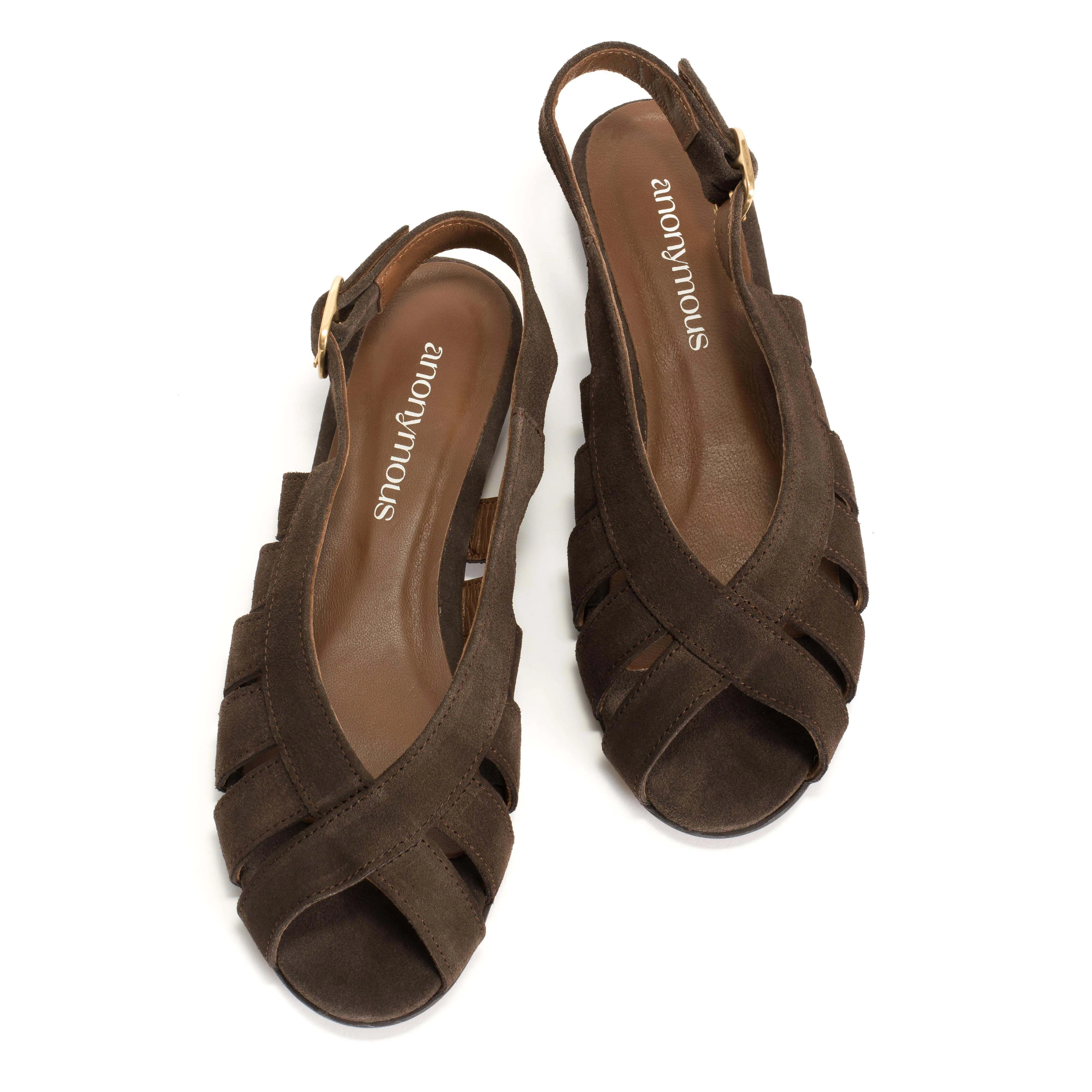 Sophie 20 Calf suede Coffee brown