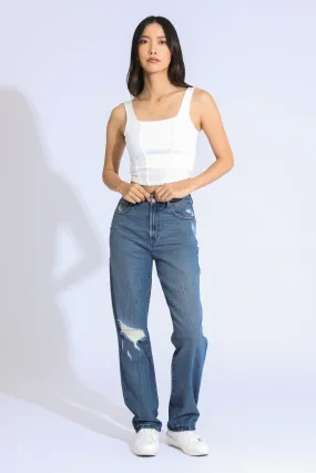 Stella High Rise 90's Sraight Jeans - VIintage Indigo