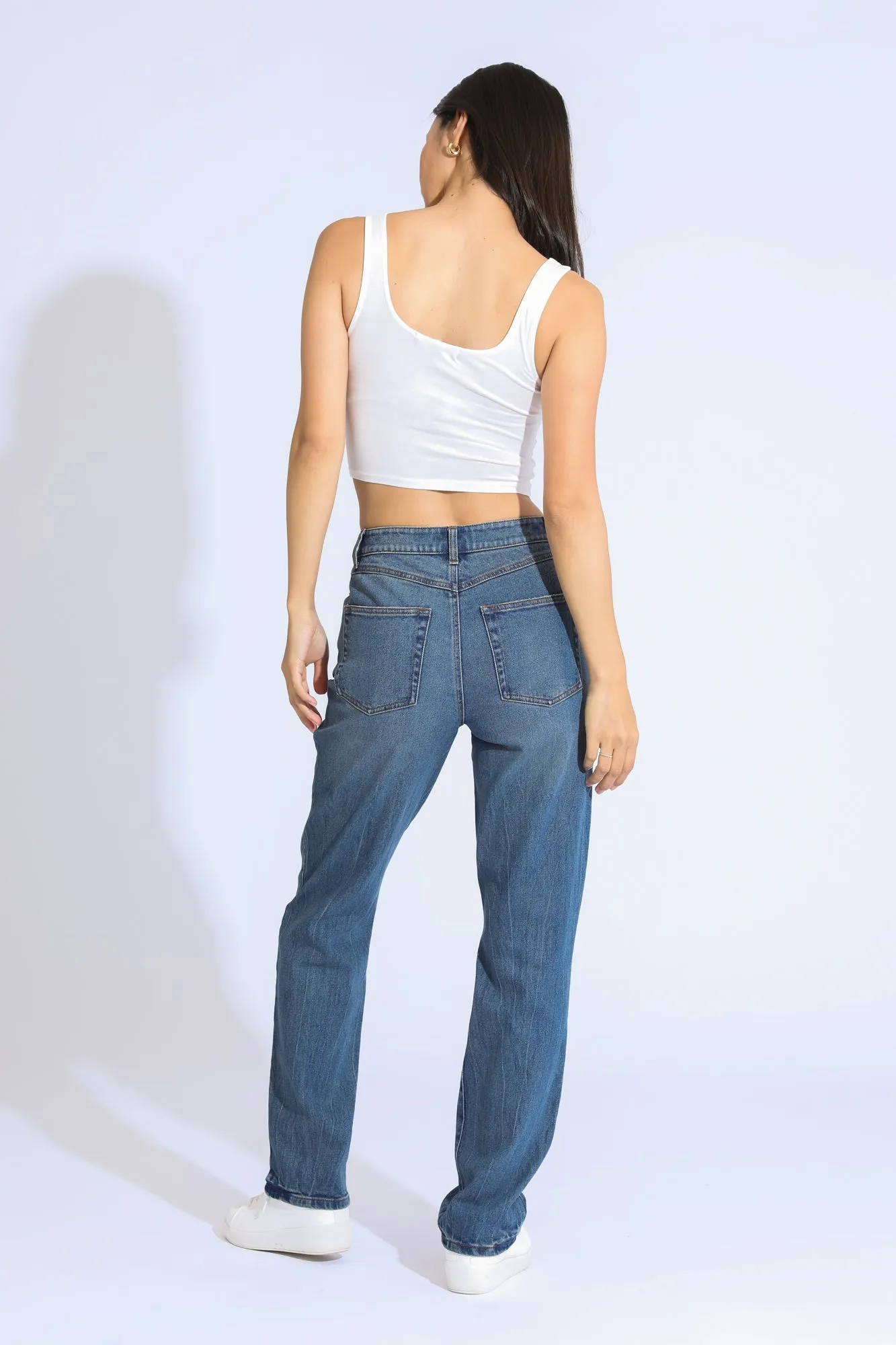 Stella High Rise 90's Sraight Jeans - VIintage Indigo