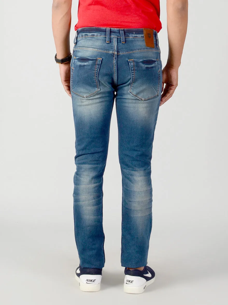 Stellar Blue Washed Slim Fit Jeans | JadeBlue