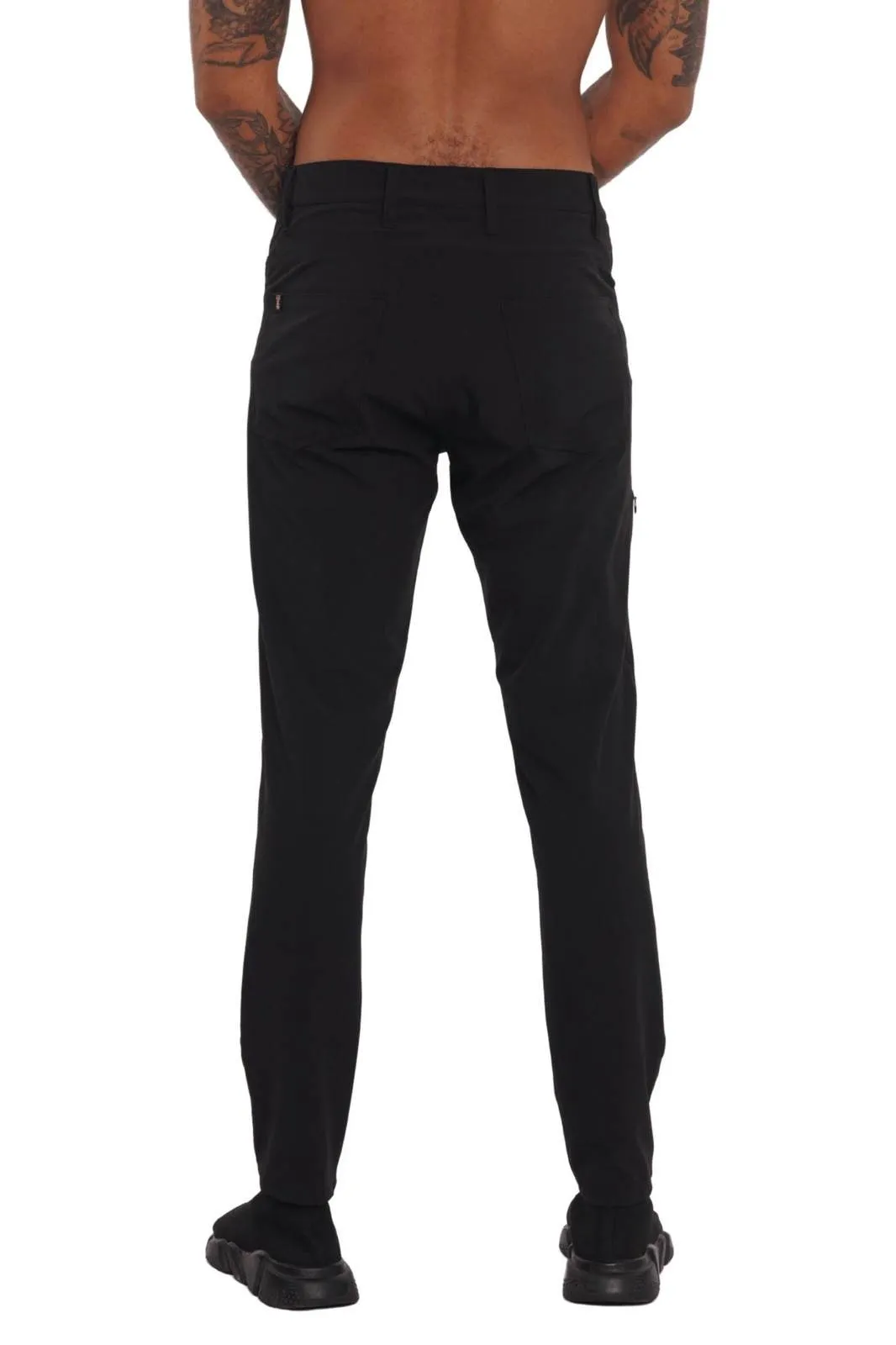 Taipei Mens Black Slim Fit Trousers