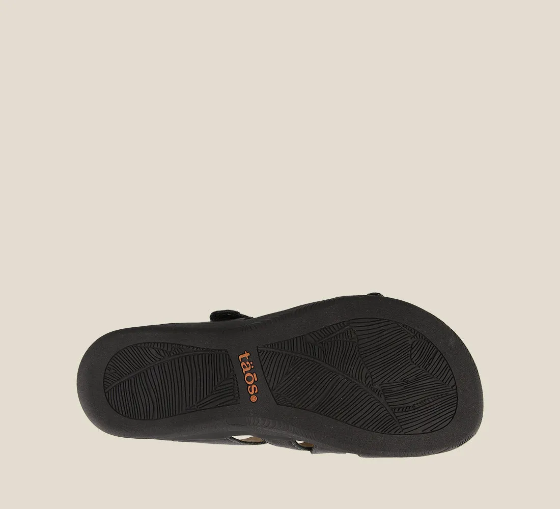 Taos Double U Sandal Black Women's