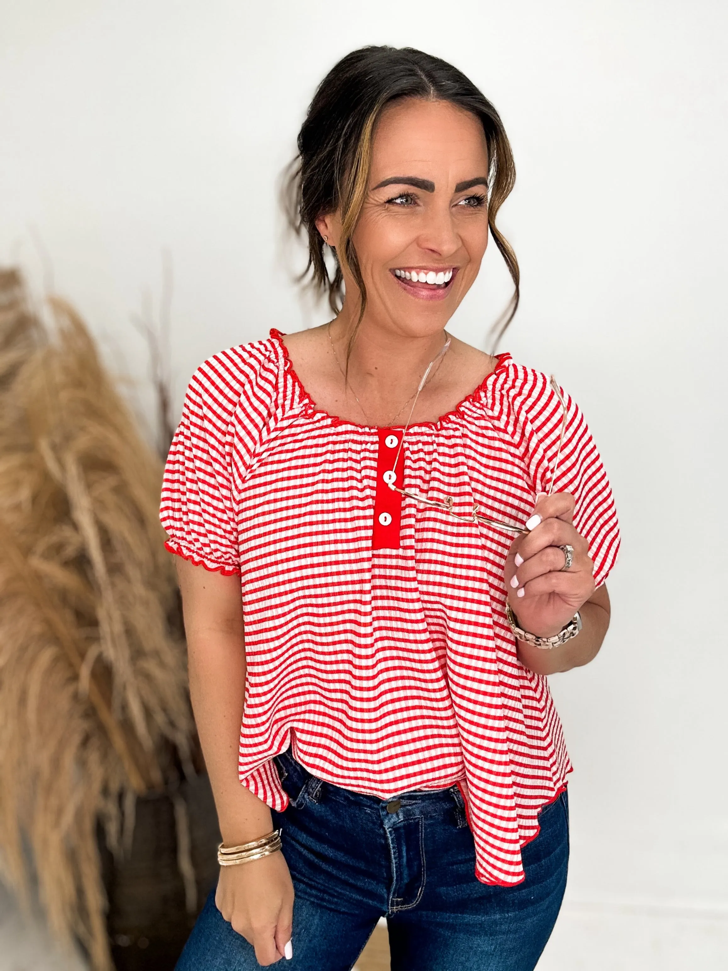 The Ruffled Stripes Top