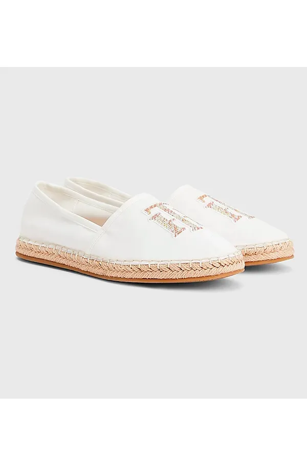 Tommy Hilfiger Women Monogram Espadrilles White