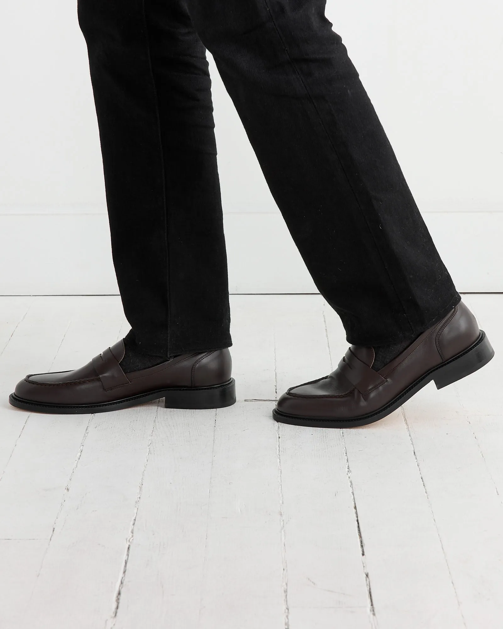 Townee Penny Loafer in Dark Brown