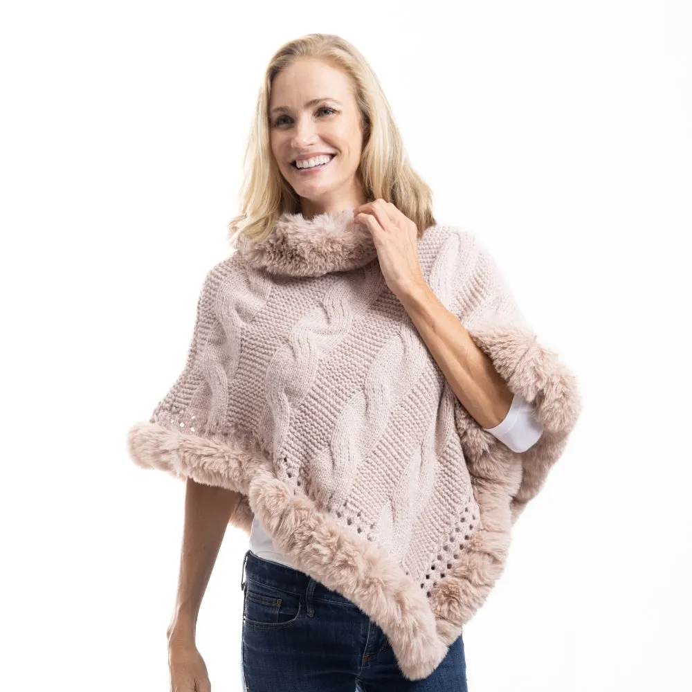 Travelers Luxe Chunky Cable Knit Poncho