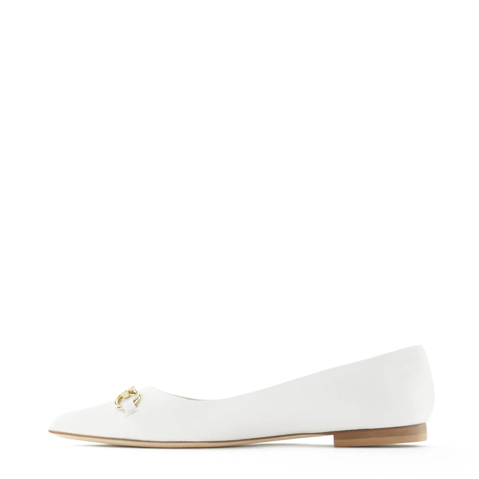 Vendôme Elita white calfskin leather ballerinas