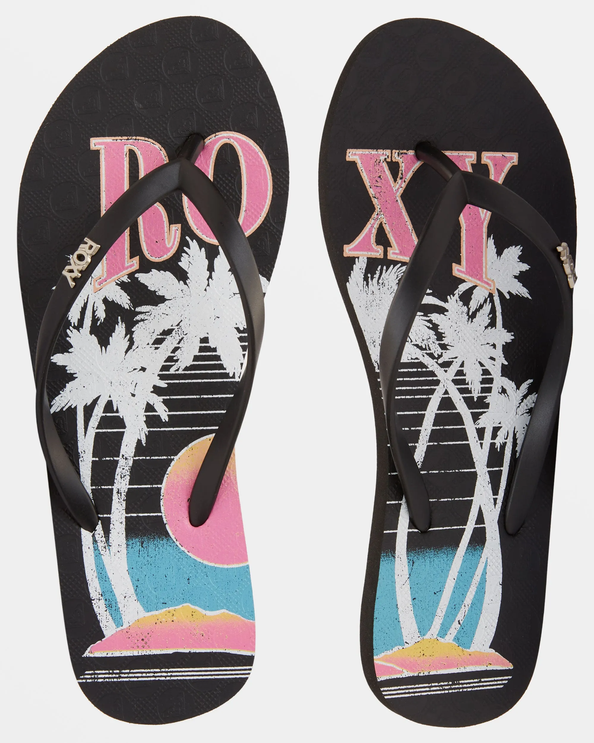 Viva Stamp Flip-Flops - Black Graphic