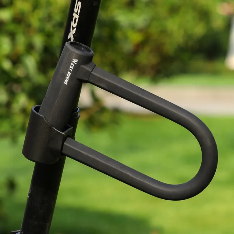 West Biking Bike Lock Motorcycle Wire Lock Anti-Hydraulic Pressure Cut Anti-Theft Lock, Specification: U-shaped Lock Cable