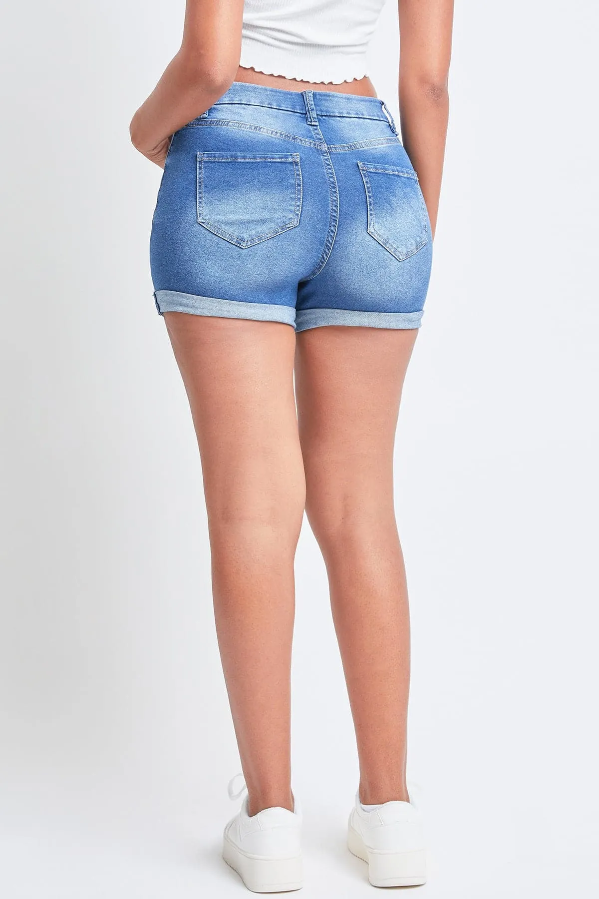 Women's Curvy Fit  Cuffed Shorts